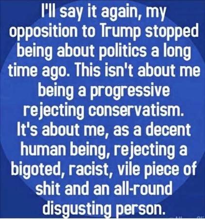 My Opposition To Trump Stopped Being About Politics A Long Time Ago 1