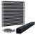 Metal HORIZONTAL SLAT Fence Panel (6'Hx6'W) Black or Basalt Grey 8 thumbnail