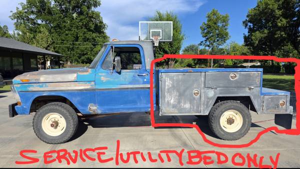 Pickup truck Utility Service Work Bed long Wheel Base Ford Chevy Dodge 1
