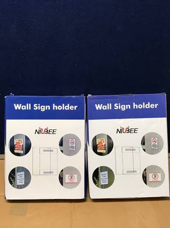 Niubee Clear Acrylic Wall Sign Holders (12 Pack) [PAIR] (New) 1