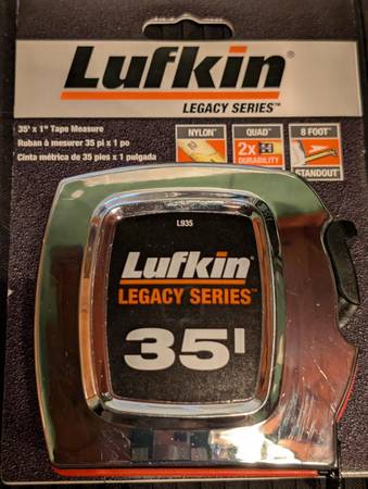 Lufkin 35 Ft tape measure, new, 5 available. 1