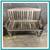 Outdoor Teak Wood Arm Benches, Pair 8 thumbnail
