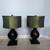 Vintage style table lamps with satin drum shades 1 thumbnail