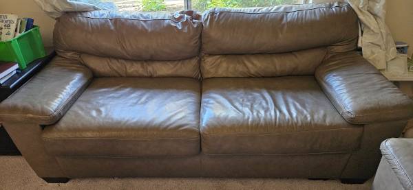 Free leather sofa set of 2 1