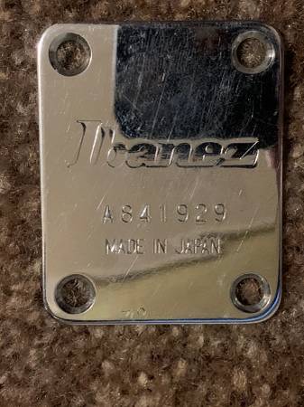 1984 Ibanez Japan neck plate 1