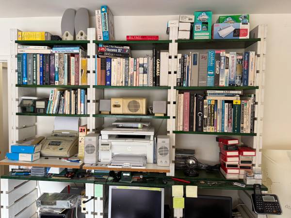 Vtg computer hard drives keyboards books 1