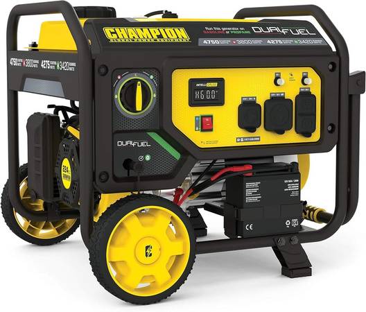 Champion Power Equipment 4750-Watt Dual Fuel Portable Generator with E 1