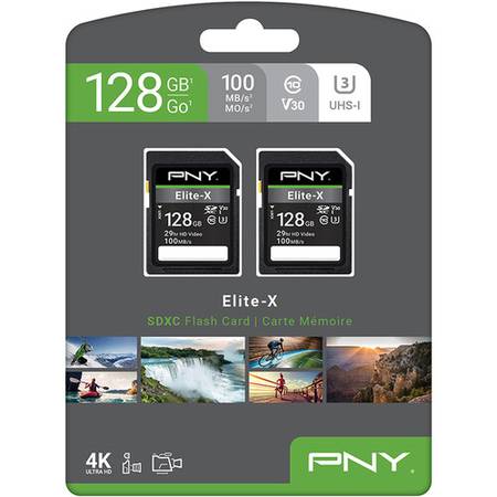 pny 2 packs 128GB sd card 1