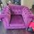 Purple velvet art deco accent chair 1 thumbnail