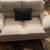 Plush grey fabric sofa and loveseat with pillow top arms - new 4 thumbnail
