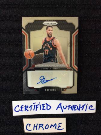 Garrett Temple, certified autographed Parallel, 2025 Chrome 1