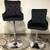 Brand new black velvet swivel adjustable barstools 4 thumbnail