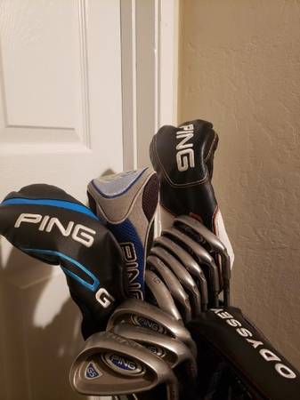 Tall Ping full golf clubs set and bag 1