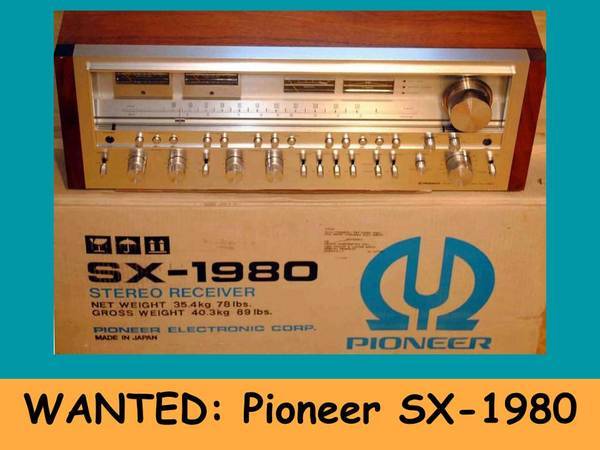 Wanted to Buy: Pioneer SX-1980 Receiver 1