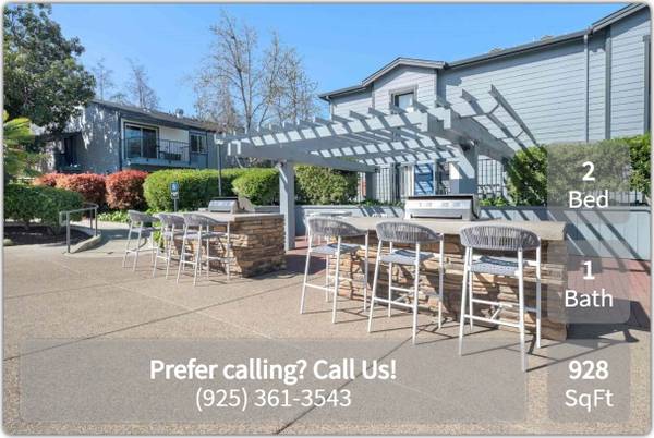 $2,440 / 2br - 928ft2 - Magnificent landscaping at IMT Pleasant Hill. 2 BR, 1 BA available! (concord / pleasant hill / martinez)64000756653059120
