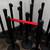 ccw retractable belt barrier stanchions for crowd control, black post with red b 3 thumbnail