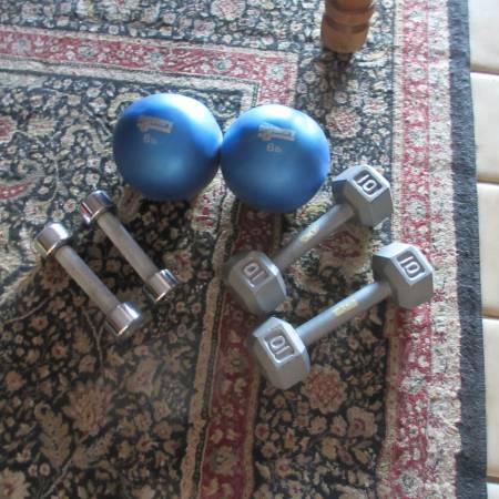 foam roller Weights 8# weight vest x 1# lb 10# 8# 6# 4# exercise ball 1