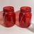 2 NEW red glass jar tealight votive hanging candle holder for patio 2 thumbnail