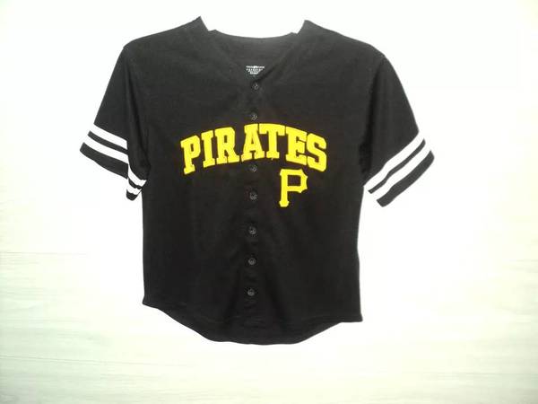 Pittsburgh Pirates Baseball MLB Top Sz S BOYS Short Sleeves Black But 1