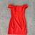 Like New Coral Forever 21 Off the Shoulder Dress Size Small 1 thumbnail