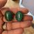 Sterling Silver Studs Earrings with Natural Big Malachite Stones 5 thumbnail