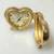 Vintage Timex Quartz Mini Clock Gold Heart Photo Frame Decor 4 thumbnail