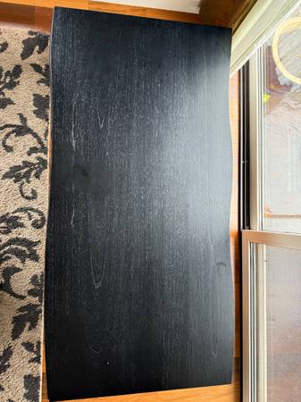 Crate and Barrel Live Edge Solid Wood with Metal Base Coffee Table 1