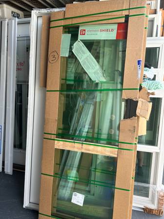 New impact sliding glass pocket door, brown 60“ x 80“ $2500 1
