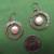 Sterling Silver Drop Earrings with a Big Genuine Pearl freely moving 2 thumbnail