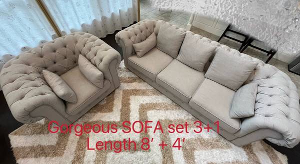 Sofa set 3+1, plus Coffee Table, Corner Table 1