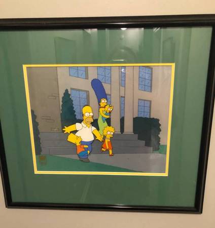 Authentic Simpsons animation cel 1