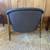 Vintage Blue Walnut Frame Tub Accent Chair Mid Century Modern 6 thumbnail