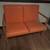 Mid-Century Modern Orange Loveseat 44x35 1 thumbnail