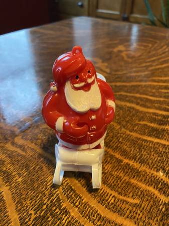 Mid century hard plastic Santa Claus 1