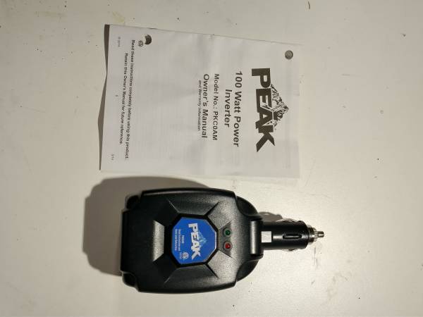 Peak 100-watt power inverter for auto 1