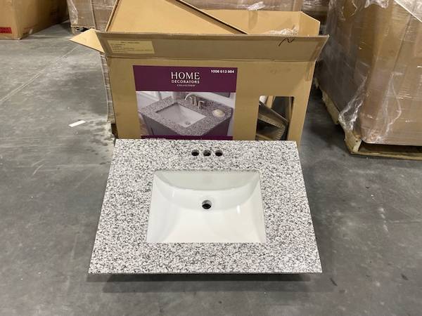 White 31" Granite Rectangular Single Sink Vanity Top Brand New 1