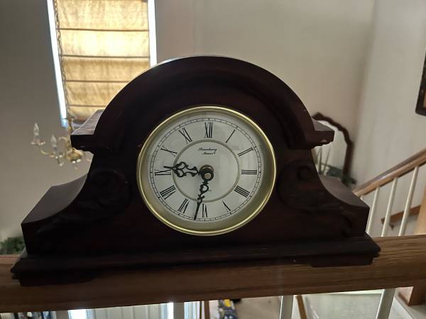 Beautiful Dark Cherry Mantle Clock 1