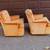 A Pair Of Orange Velvet (?) MCM Swivel Chairs Kay Chair Co. 4 thumbnail