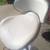 Home Square Rounded Back Metal Adjustable Barstool in White 3 thumbnail