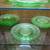 12 Uranium 6" Glass Plates - Depression Era Glass 3 thumbnail
