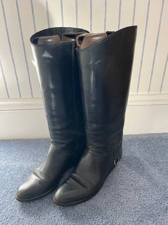 Etienne Aigner black dress boots - 6M, 14.5" tall 1