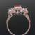 Emerald Dark Sapphire and Light Pink Sapphires Diamonds Ring  2 thumbnail