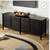 MAGNOLIA Black Wood & Cane Media TV Console  LIKE NEW! 10 thumbnail