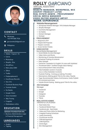 WEBSITE MANAGER, WORDPRESS, WIX SHOPIFY PRODUCT LISTER REAL ESTATE 1