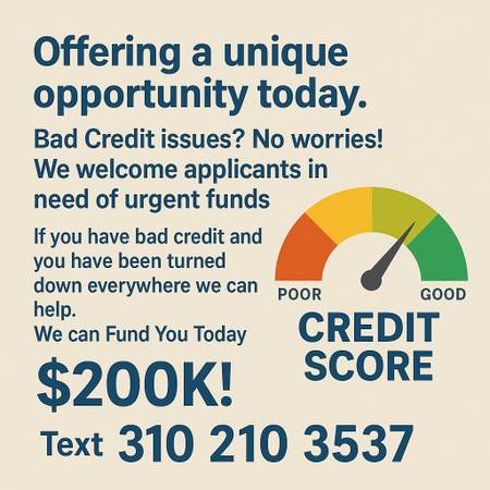 💰 Turn Bad Credit Into a Fresh Start — Get Funded Today $200K! 1
