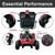 Equate 4-Wheel Motorized Power Scooter, Red 3 thumbnail