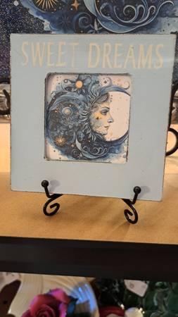 Framed Picture, Small Celestial Fairy in Crescent Moon 1