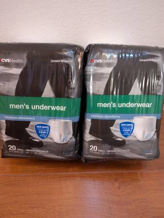 Men's incontinence underwear SMALL CVS Brand 1