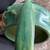 Antique Roseville Clematis Green Pottery Basket Bowl circa 1944 11 thumbnail