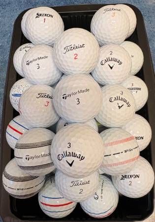 50 Golf Balls As Pictured Titleist , Taylormade , Callaway…. ⛳️ 1